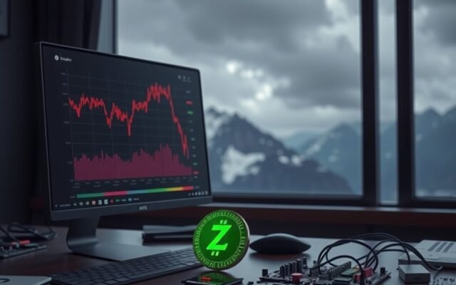 Zcash despenca 11% em 24h: alavancagem alta e temores de IA impulsionam queda